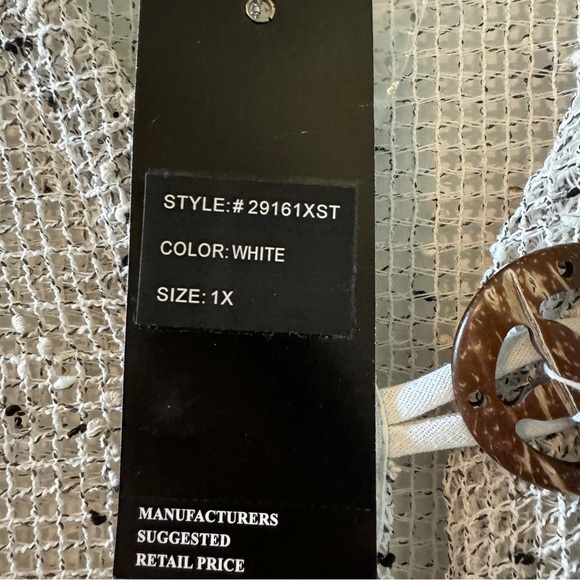 Mirror Image Women’s 1X Gypsy Boho Hippie Open Front Open Weave Sweater Cardigan - Picture 6 of 10